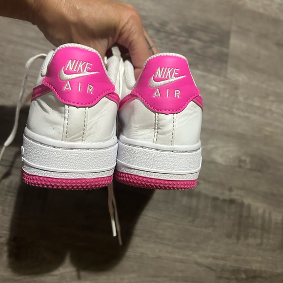 LITTLE KID'S NIKE AIR FORCE 1 LOW EASYON SNEAKERS IN WHITE/PINK 3Y - Picture 7 of 7